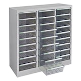 thumbnail of PROREGAL Schubladencontainer Kobra mit 27 Schubladen | HxBxT 88x80x35cm | Lichtgrau