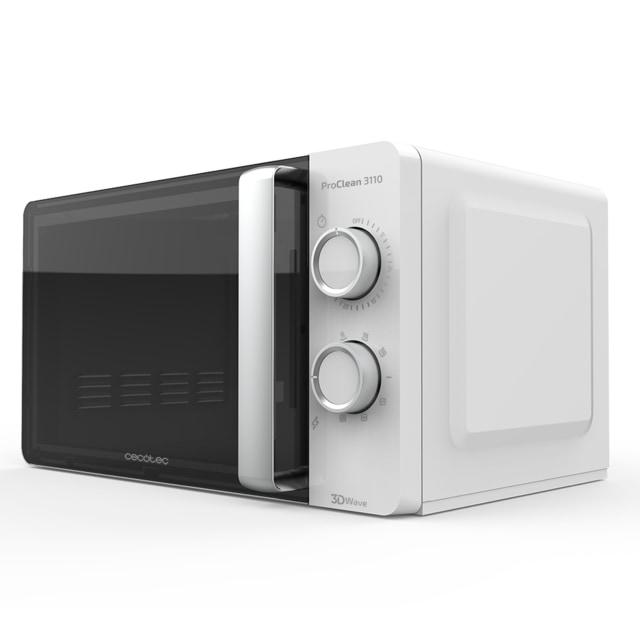 Cecotec Microondas con Grill ProClean 3110. 700 W, Grill 800 W, 20 L de capacidad, Tecnología 3DWave, Modo Descongelación, 6 Niveles de Potencia