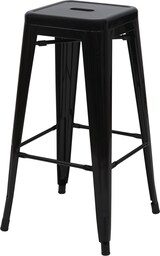 thumbnail of 4er-Set Barhocker | Sitzhöhe 77cm | Metall Industriedesign stapelbar | Schwarz | Barstuhl Tresenhocker