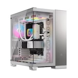 thumbnail of Corsair 6500x Mid Tower Pc Case, White Satin Gray Aluminum