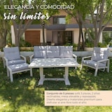 thumbnail of YOEVU - Set de jardín, 5 plazas con sillón reclinable , mesa elevable y reposapiés