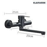 thumbnail of MAX | gastronomische mengkraan wandmontage kraan zwart | professionele keukenkraan roestvrij staal met handdouche|kraan restaurant wand platte uitloop