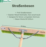 thumbnail of Stabiler Straßenbesen 60cm Breit mit speziellem Stielstabilisator und Stiel 160cm Lang Besen Kehrbesen neon-grüne Borsten Gartenbesen