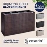 thumbnail of Casaria Poly Rattan Blumentopf herausnehmbar Braun