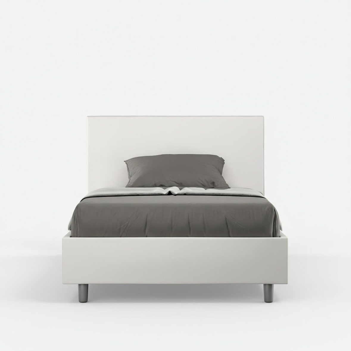 Itamoby Letto Una piazza e mezza Adele 120X190 Con Rete Bianco