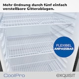 thumbnail of Exquisit Glastürkühlschrank, 280l Getränkekühlschrank mit LED, Umluft, 5 verstellbare Ablagen, CoolPro, GKS260-GT-431D schwarz