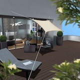 thumbnail of UV Sonnensegel 2x2 m HDPE Quadrat Sonnenschutz Überdachung Garten Balkon Beige