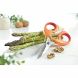 thumbnail of Mastrad Küchenschere, Kochschere, Multifunktionsschere, Schere, Inox-Stahl, TPR, Kunststoff, Orange+Himbeere, F24004
