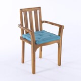 thumbnail of Pack 2 cojines para sillas de jardín color turquesa, Tamaño 42x42x5 cm, Repelente al agua,