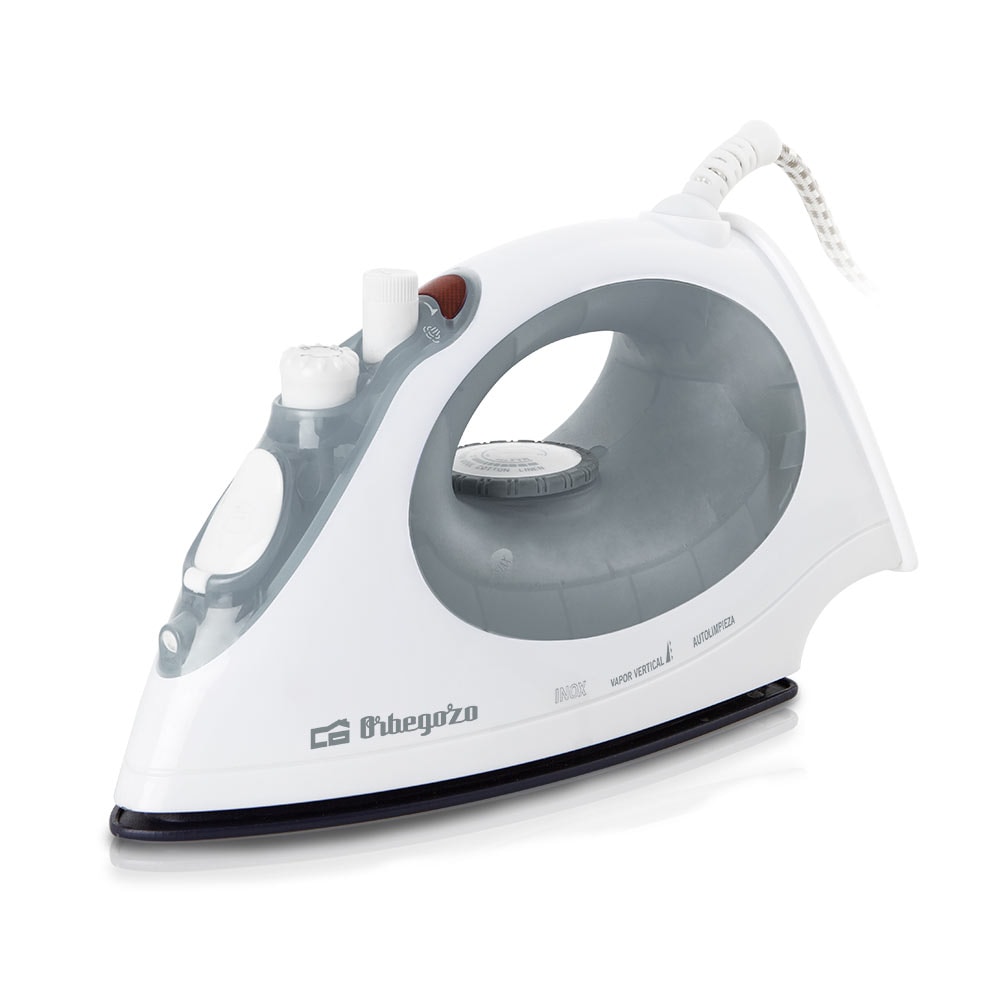 Orbegozo plancha de vapor SV 1600, suela de acero inoxidable, función de planchado vertical y planchado en seco, regulador de temperatura