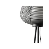 thumbnail of faro barcelona nara stehleuchte aus schwarzem stahl mit schwarzem lampenschirm, Höhe 129 cm, Durchmesser 56 cm