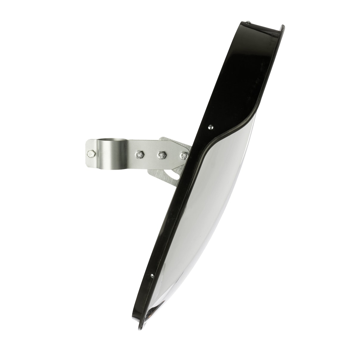 Relaxdays Verkehrsspiegel 60 cm, professionell, wetterfest, unzerbrechlich, innen & außen, inklusive Halterung, schwarz