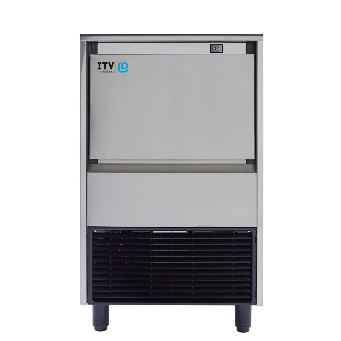 Fabricador de hielo por inyección - Prod. (24H): 115kg - Refrigerado por AIRE - Cubitos de hielo llenos 40 g - Con bomba de desagüe integrada