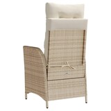 thumbnail of vidaXL Gartensessel mit Fußteil Verstellbar Beige Poly Rattan