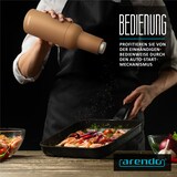 thumbnail of Arendo elektrische Salz- & Pfeffermühle, weiß/braun, Batterie, LED-Licht, Keramikmahlwerk, einstellbar