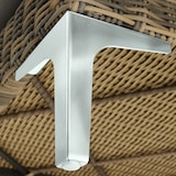 thumbnail of tectake Ensemble modulable en rotin Villanova naturel coin droit - gris anthracite chiné - 404416