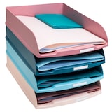 thumbnail of Exacompta - Réf. 111606SETD - Set de 4 corbeilles à courrier COMBO STYLI Skandi - 34,6 x 25,5 x 24,3 cm - pour format A4+ - 4 couleurs assorties