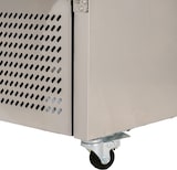 thumbnail of Cleiton® Saladette und Pizzatisch 3 Türen 136x70 cm für 8 GN 1/6 Behälter mit Marmorplatte und Stahlhaube | Kühltisch von Pizzen und Salaten