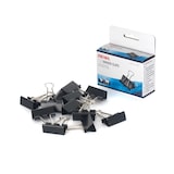 thumbnail of SIGMA Clips para carpetas, metal, 41 mm, negro, 12 unidades