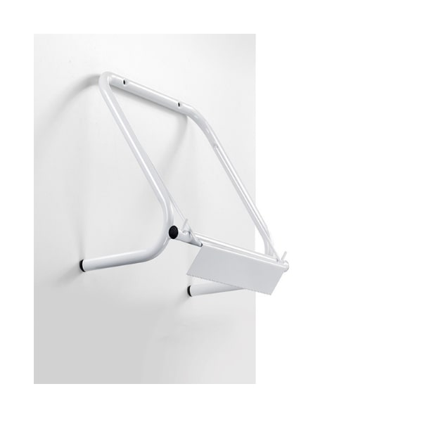 Andrys - Porta Rotolo da Cucina a Parete con Taglierina Rompi Carta, con Viterie, Verniciato, Colore Bianco, 38 x 38 x 16 cm, a Parete