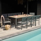 thumbnail of Set aus Gartentisch und 10 Sitzgelegenheiten aus Aluminium und Keramik