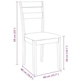 thumbnail of Chaises à manger coussins 2 pcs naturel bois massif caoutchouc Modèle Vega ProDesk Confort