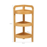 thumbnail of Estante de canto em bambu com 3 níveis Canoply 61x23x23cm Natural Thinia Home
