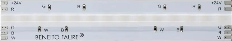 5 m LED-Streifen FINE Serie Beneito & Faure 24W RGB+2700K IP20 - Professionelle dekorative Beleuchtung mit hocheffizienten LEDs