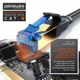 thumbnail of Primewire Flachbandpatchkabel CAT 8 mit Baumwollummantelung - Gigabit Ethernet LAN Kabel - 40 Gbit/s - S/FTP PIMF Schirmung - Netzwerkkabel - 0,5m