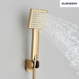 thumbnail of "ROSA" | Miscelatore vasca a cascata doccia oro | in acciaio inox comprensivo di doccetta e supporto | Set completo termostato vasca con rubinetto