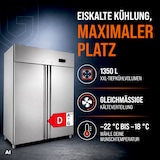 thumbnail of GastroHero Tiefkühlschrank GNH1410BTM | 1350 Liter | GN 2/1 Monoblock Gastronomie Tiefkühlschrank | freistehender Gefrierschrank | Edelstahl