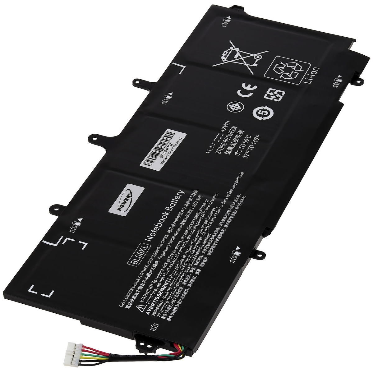 Powery Akku für Laptop HP EliteBook 1040 G1 / 1040 G2 / Typ BL06XL