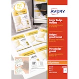 thumbnail of AVERY Boîte de 50 porte-badges grand format 105 x 148 mm + 52 inserts imprimables
