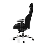 thumbnail of Bürodrehstuhl 24/7 mit Kopf- und Armlehnen, gepolstert, Lordosenstütze, Alu Fußkreuz, schwarz