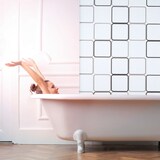 thumbnail of Relaxdays Duschrollo Square, wasserabweisend, Retro Badrollo Wanne u. Dusche, Deckenmontage, 100x240cm, semitransparent