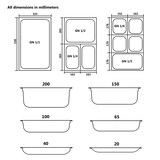 thumbnail of vidaXL Gastronormbehälter 4 Stk. GN 1/1 40 mm Edelstahl