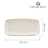 thumbnail of Churchill Piatto Rettangolare Stonecast in Ceramica Bianco 19,5x15cm
