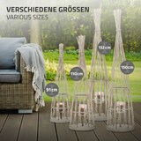 thumbnail of ECD Germany Bambus Laterne, Windlicht H:132cm Gartenlaterne mit LED-Lichterkette & Glaseinsatz, Bambuslaterne, Kerzenhalter Innen/Außen, Deko Laterne