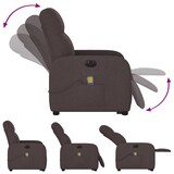 thumbnail of vidaXL Elektrischer Massagesessel mit Aufstehhilfe Dunkelbraun Stoff