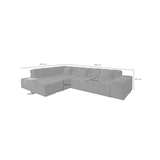 thumbnail of KAWOLA Sofa NEVADA Ecksofa Velvet grau Recamiere links