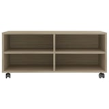 thumbnail of vidaXL TV-Schrank mit Rollen Sonoma-Eiche 90x35x35 cm Holzwerkstoff