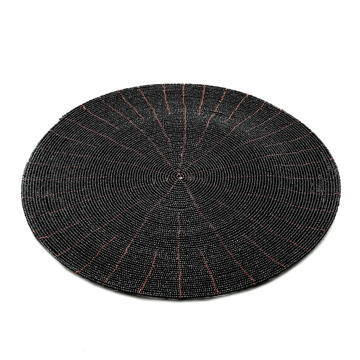 Bazar Bizar Placemat van kralen 30x30x1 cm zwart