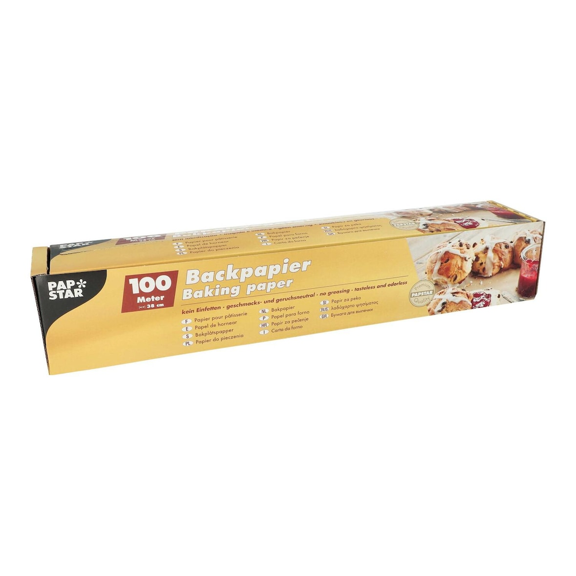 6x PAPSTAR Backpapier Großverbraucherrolle 100 m x 38 cm braun in Faltschachtel