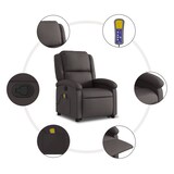 thumbnail of vidaXL Massagesessel mit Aufstehhilfe Dunkelbraun Echtleder