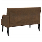 thumbnail of vidaXL Sitzbank mit Rückenlehne Braun 112x65,5x75 cm Wildleder-Optik