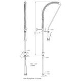 thumbnail of Douchette avec mélangeur à sortie mono - Diamond