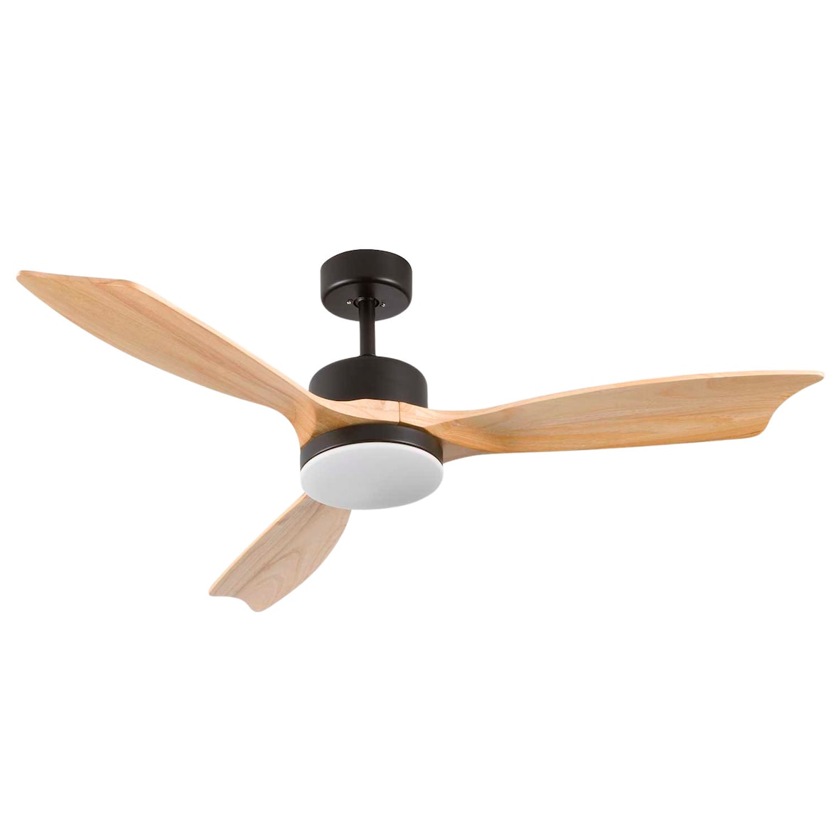 Deckenventilator mit Licht, 3 Flügel, 56 W, 6 Geschwindigkeiten, New York Schwarz O91