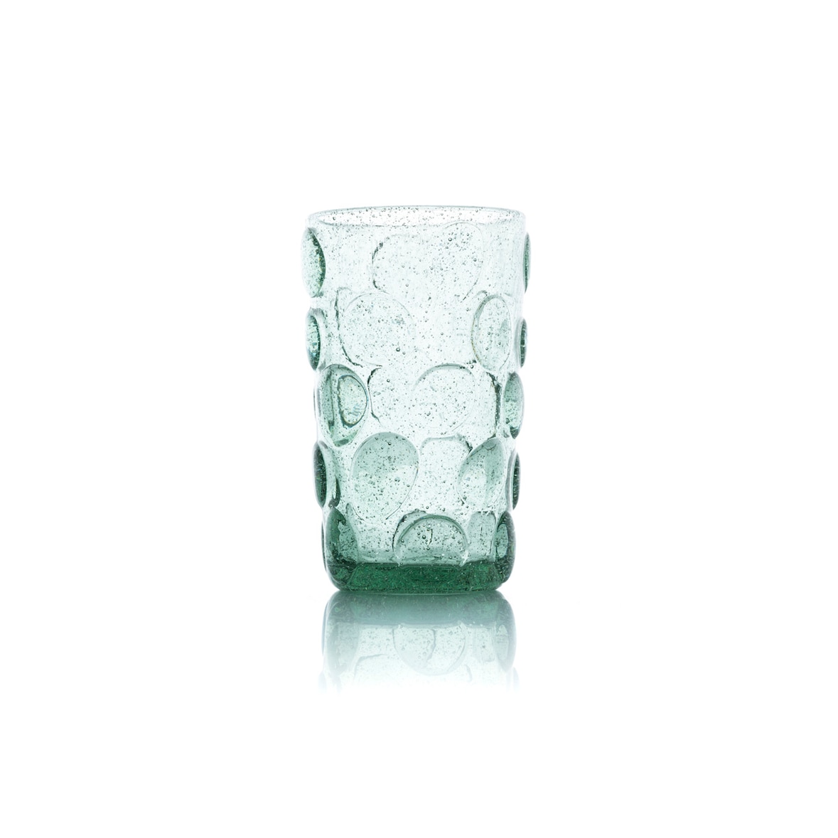 Bazar Bizar Longdrinkglas van glas 8x8x13.5 cm aqua