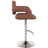 thumbnail of Banco de bar Dublin em imitação de pele cognac/cromo