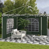 thumbnail of Outsunny Paredes Laterais para Tenda de 2 Painéis 295x195 cm com Janela Enrolável e Porta com Fecho de Correr para Tenda 3x3 m ou 3x6 m Verde